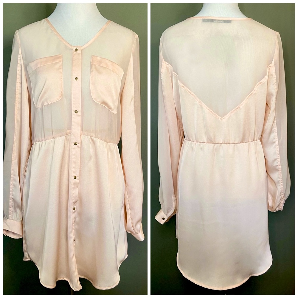 NWOT Ark & Co Silky & Sheer Tunic Dress, Small